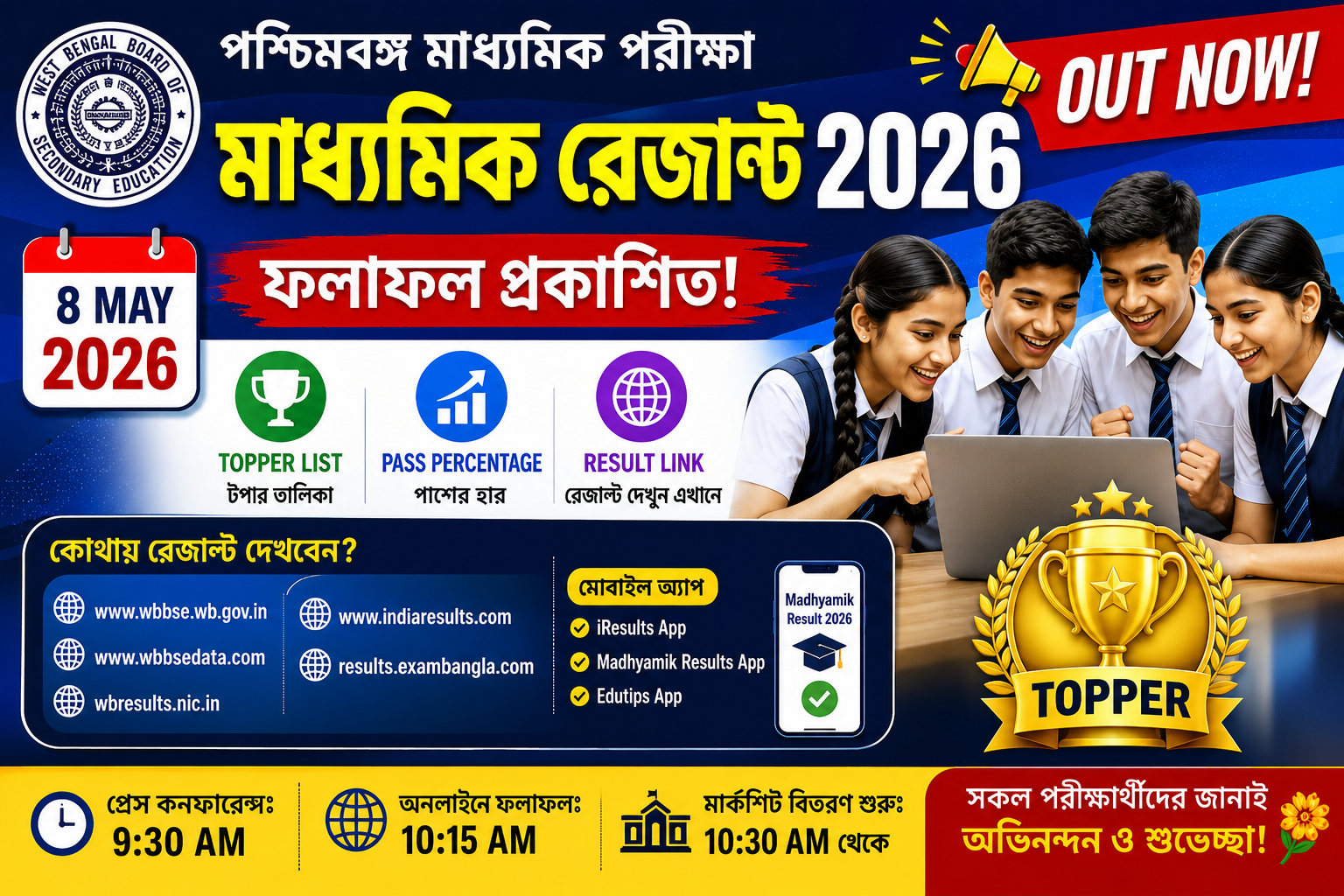 Madhyamik Result 2026 out